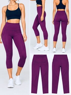 Victoria's Secret knock out capri  Sport Purple Athletic Leggings Size XS